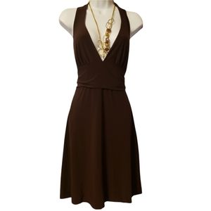 Charlotte Russe Brown Halter Dress